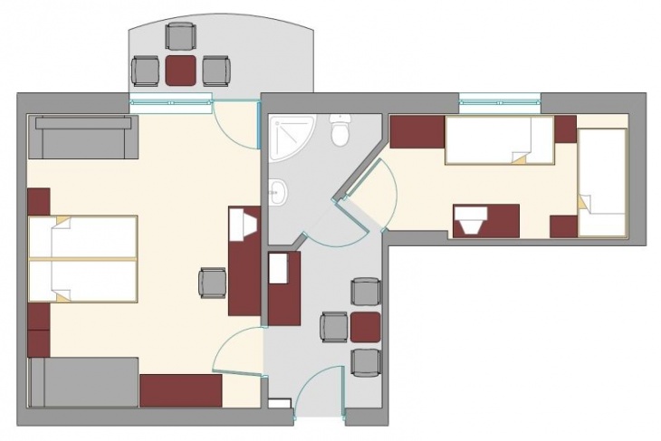 Classic rodinný pokoj s 1,5 pokoji 